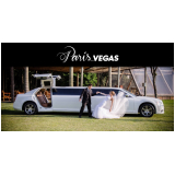 limousine de luxo branca para noivas Santos