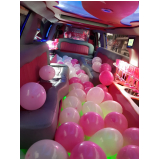 locação de limousine de aniversário infantil preço Parque Peruche